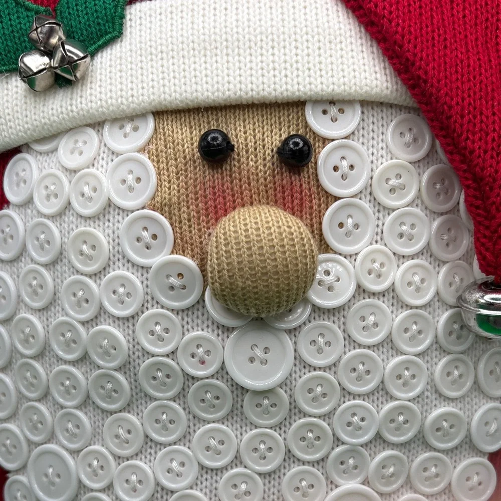 Festive Santa Claus Button Beard Decorative Pillow